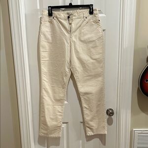 Coldwater Creek Off-White Corduroy Trousers